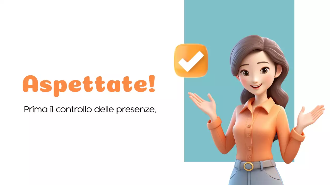 Arancione Blu Materiale di classe moderno da leggere e imparare