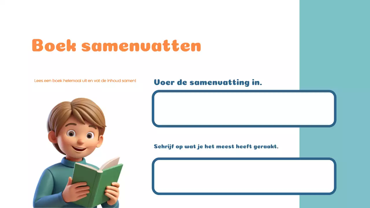 Oranje Blauw Modern Lesmateriaal Lezen en Leren