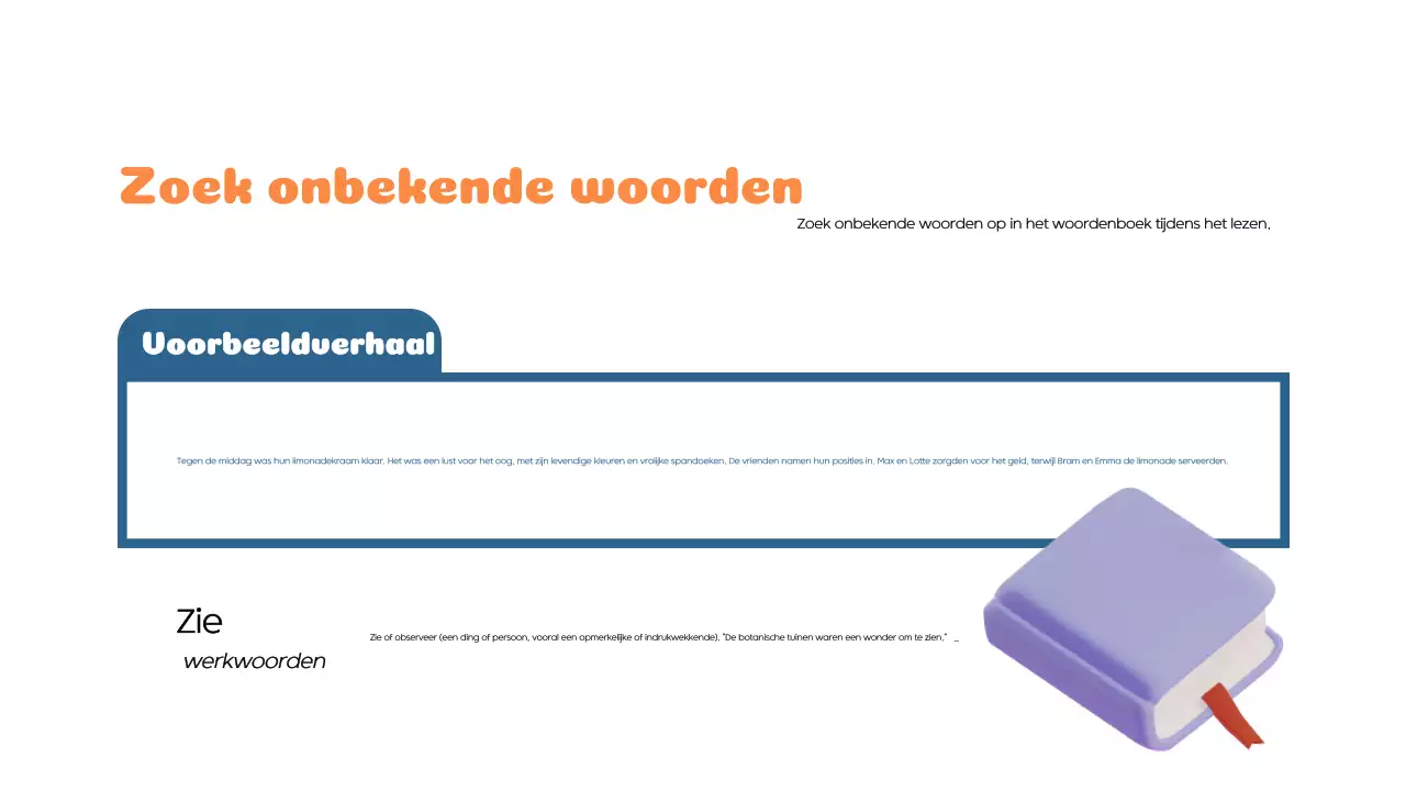 Oranje Blauw Modern Lesmateriaal Lezen en Leren