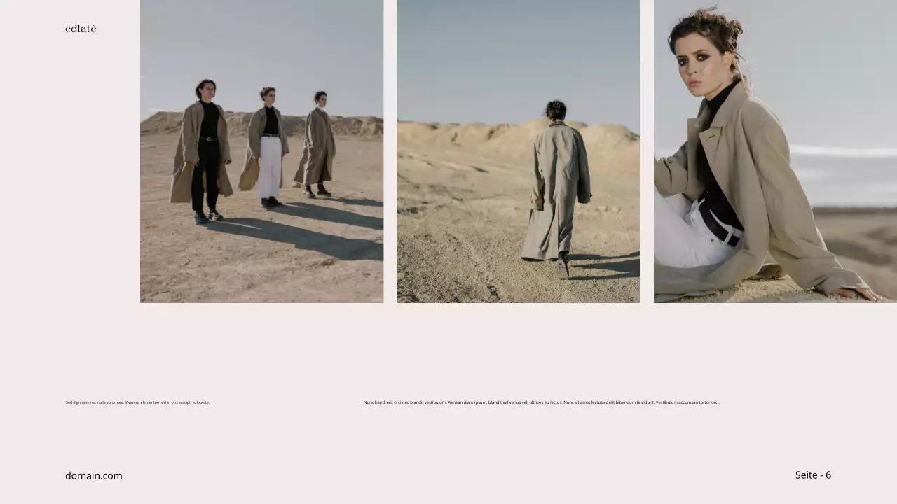 Beige Schwarz Minimalistisch Ästhetisch Fotocollage Redaktionelles Layout Produkt Service Schaufenster Portfolio