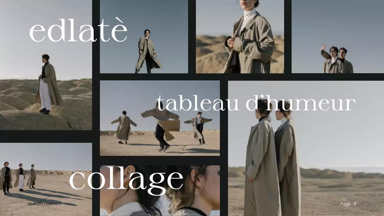 Beige Black Minimal Aesthetic Photo Collage Editorial Layout Product Service Showcase Portfolio