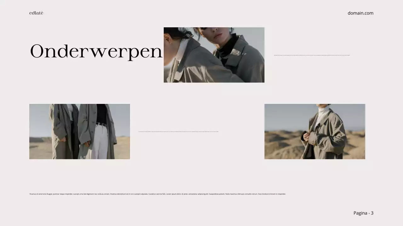 Beige Zwart Minimal Esthetisch Fotocollage Editorial Layout Product Service Showcase Portfolio