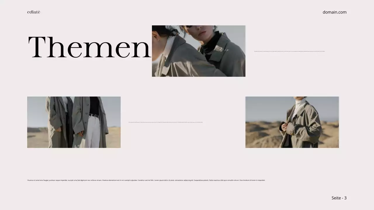 Beige Schwarz Minimalistisch Ästhetisch Fotocollage Redaktionelles Layout Produkt Service Schaufenster Portfolio