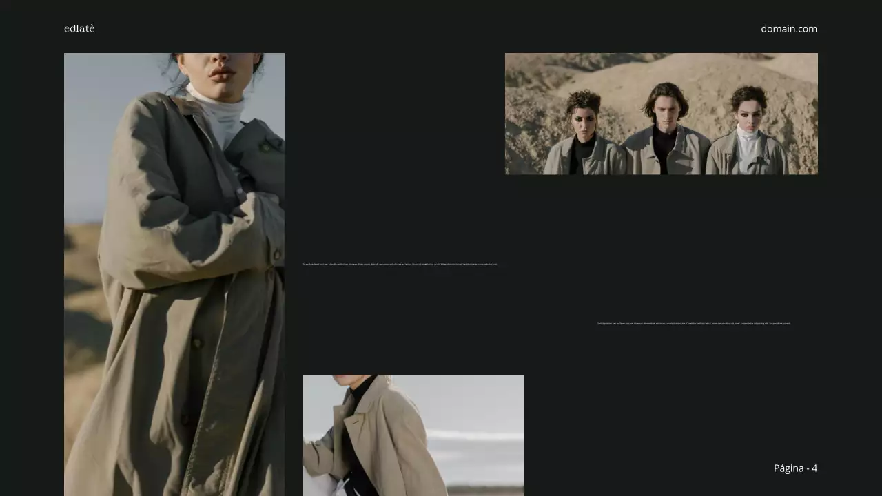 Beige Negro Estética Mínima Foto Collage Editorial Diseño Producto Servicio Escaparate Cartera