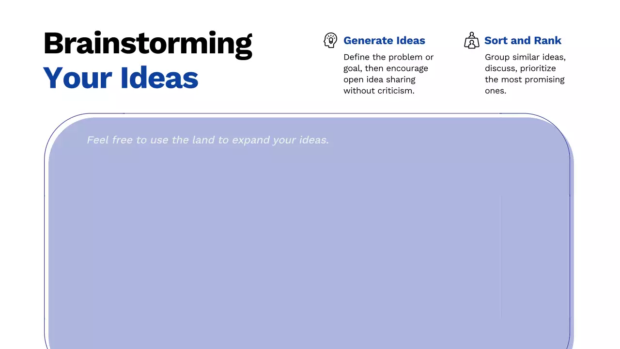 Blue Modern Brainstorming Presentation