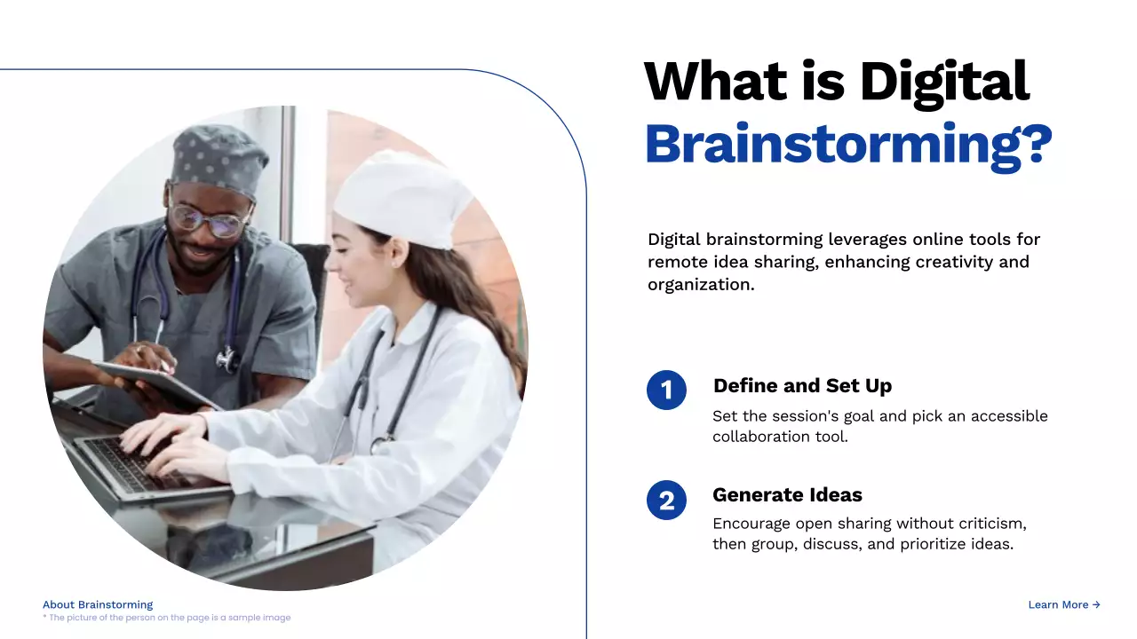 Blue Modern Brainstorming Presentation