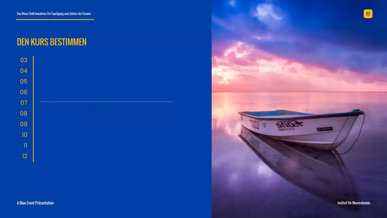 Blaue und gelbe moderne Kampagne zum Schutz der Ozeane