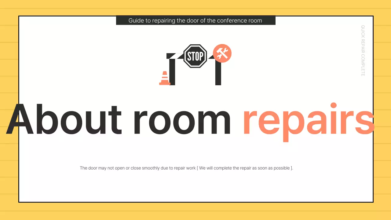 Basic office essentials announcements in red and blue