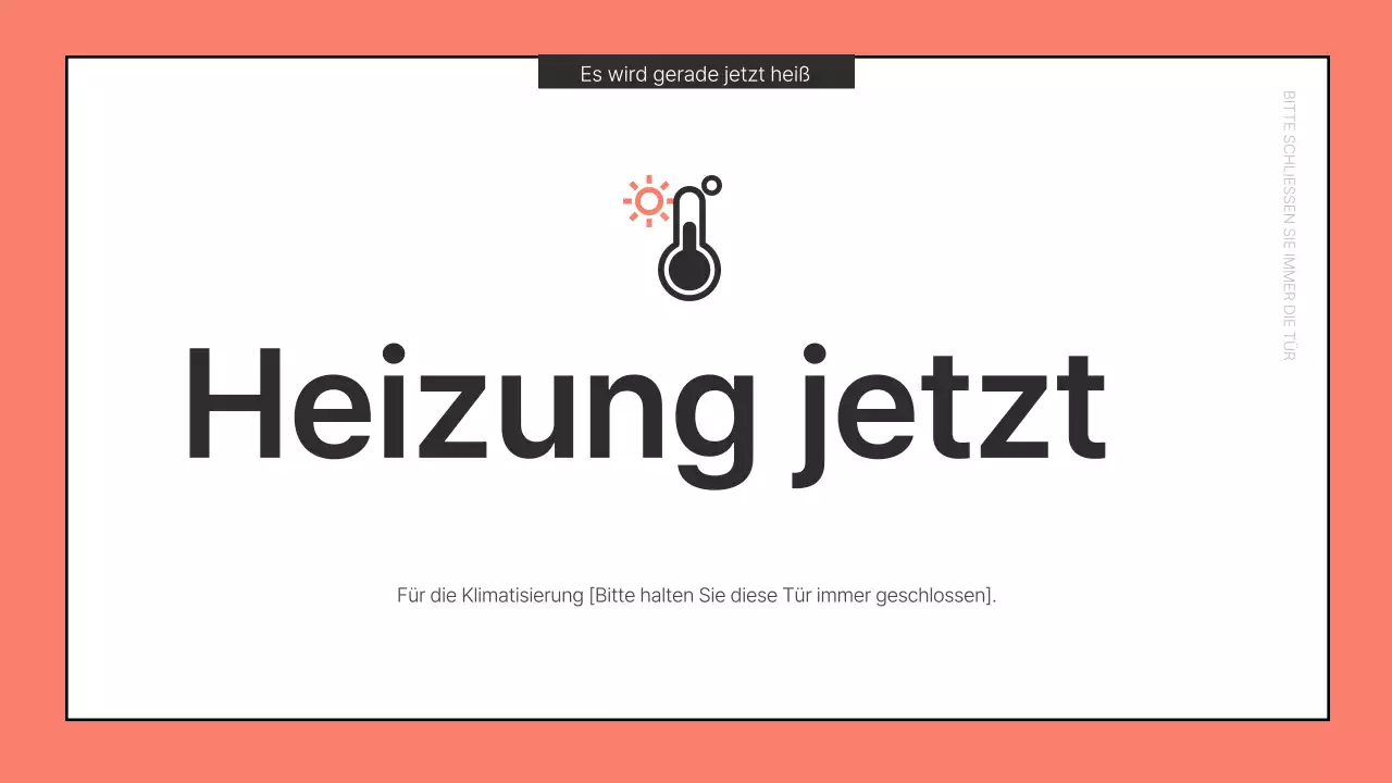 Grundlegende Ankündigungen für das Büro in Rot und Blau