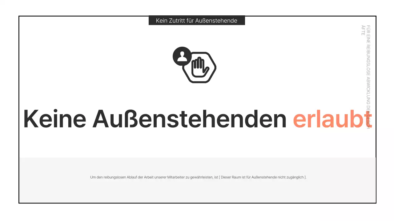 Grundlegende Ankündigungen für das Büro in Rot und Blau