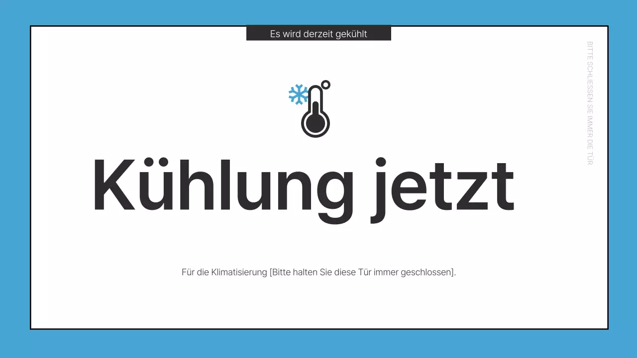 Grundlegende Ankündigungen für das Büro in Rot und Blau