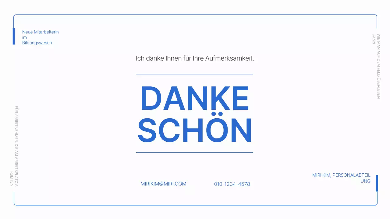 Einfaches blaues und weißes Material für die Einarbeitung von Arbeitnehmern