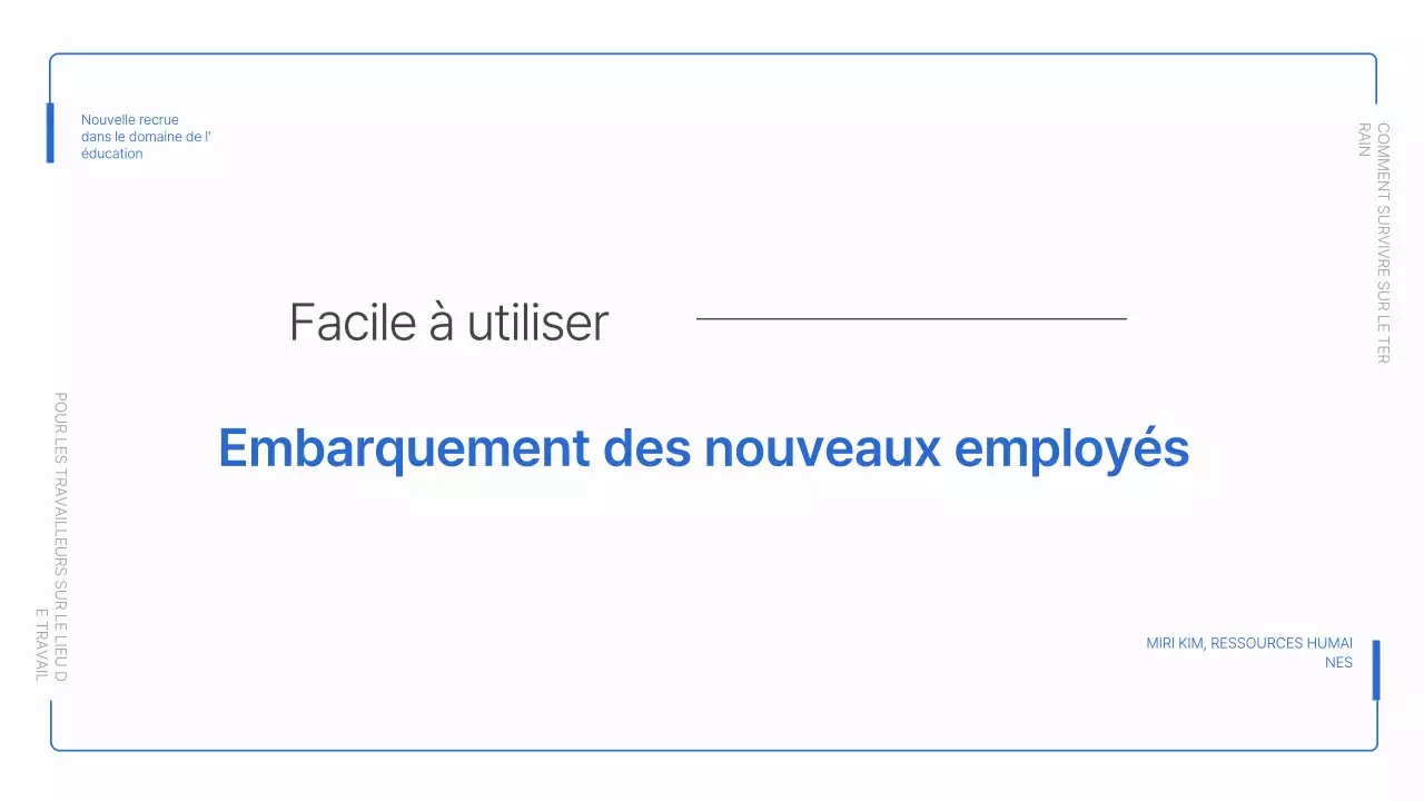 Matériel d'accueil simple pour les cols bleus et blancs