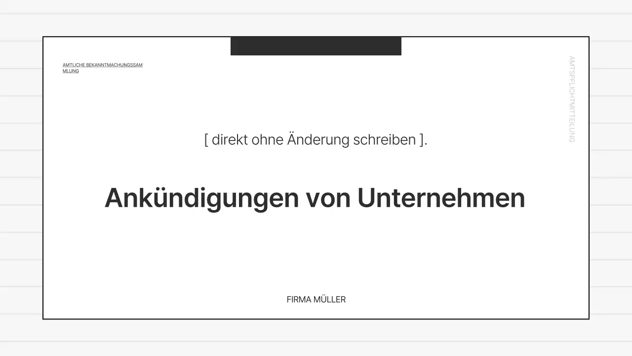 Grundlegende Ankündigungen für das Büro in Rot und Blau