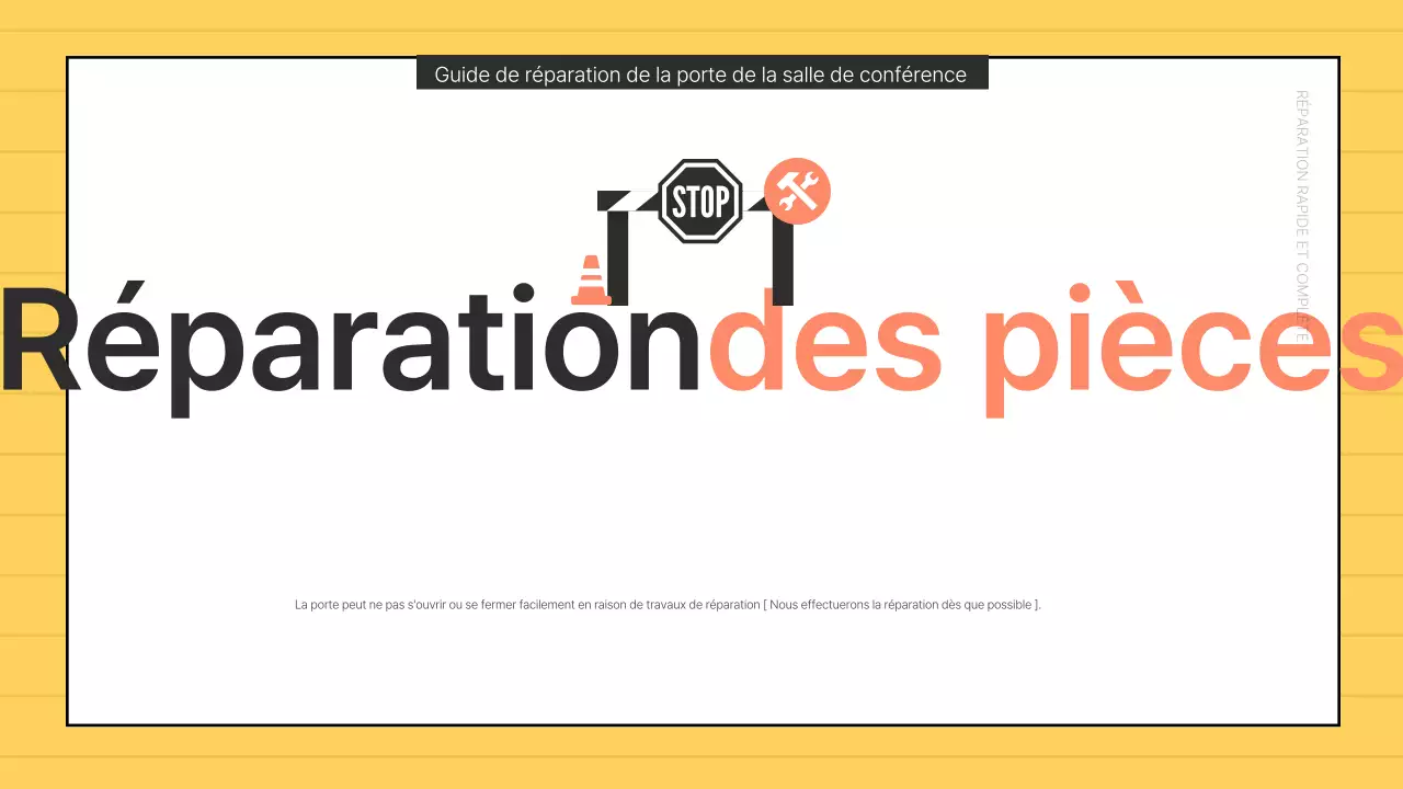 Annonces essentielles de bureau en rouge et bleu