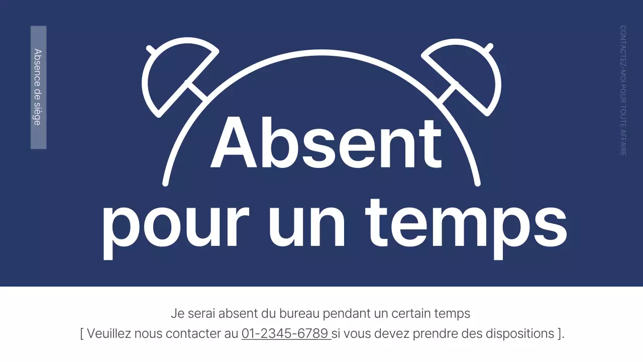 Annonces essentielles de bureau en rouge et bleu