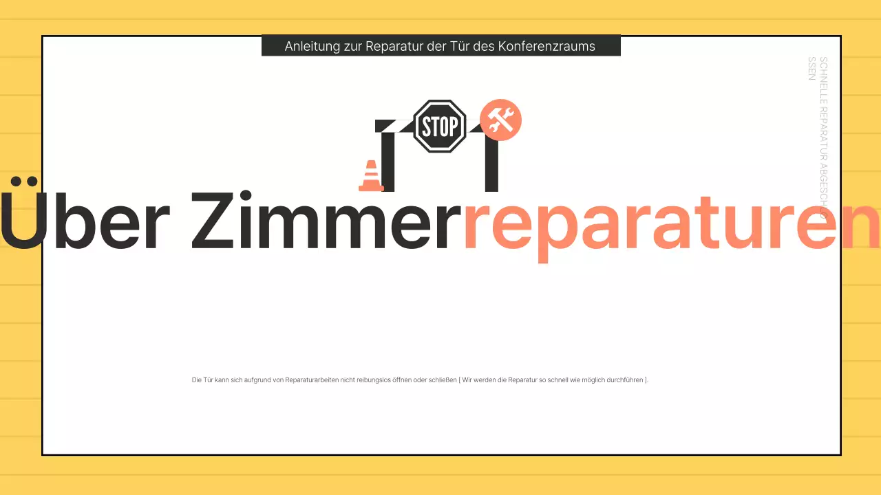 Grundlegende Ankündigungen für das Büro in Rot und Blau