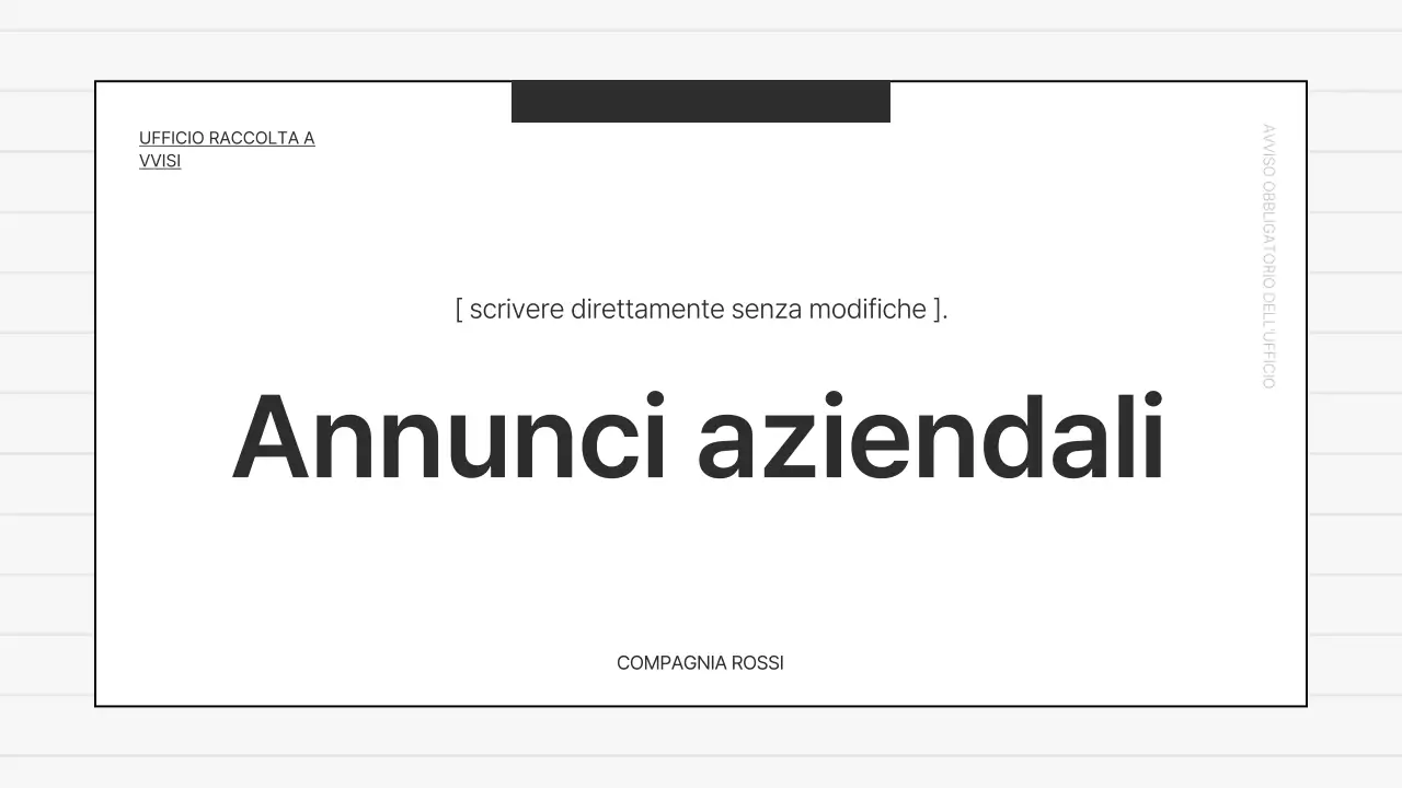 Annunci essenziali per l'ufficio in rosso e blu