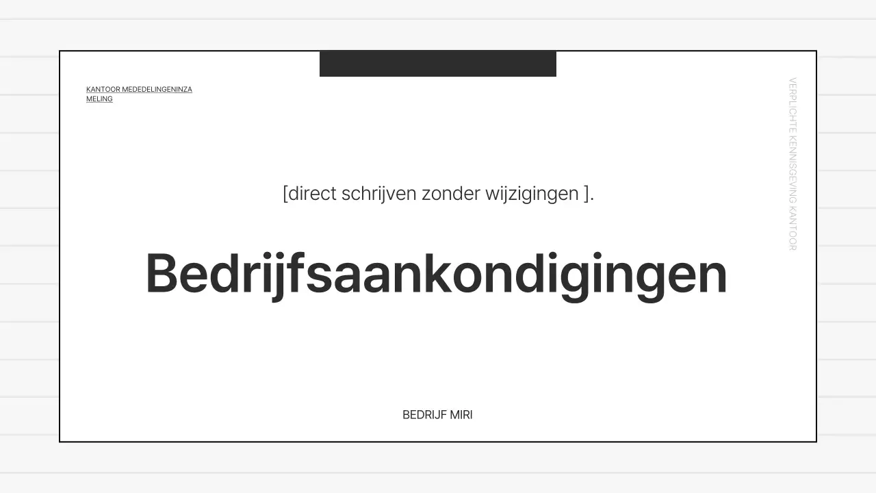 Basis kantoormededelingen in rood en blauw