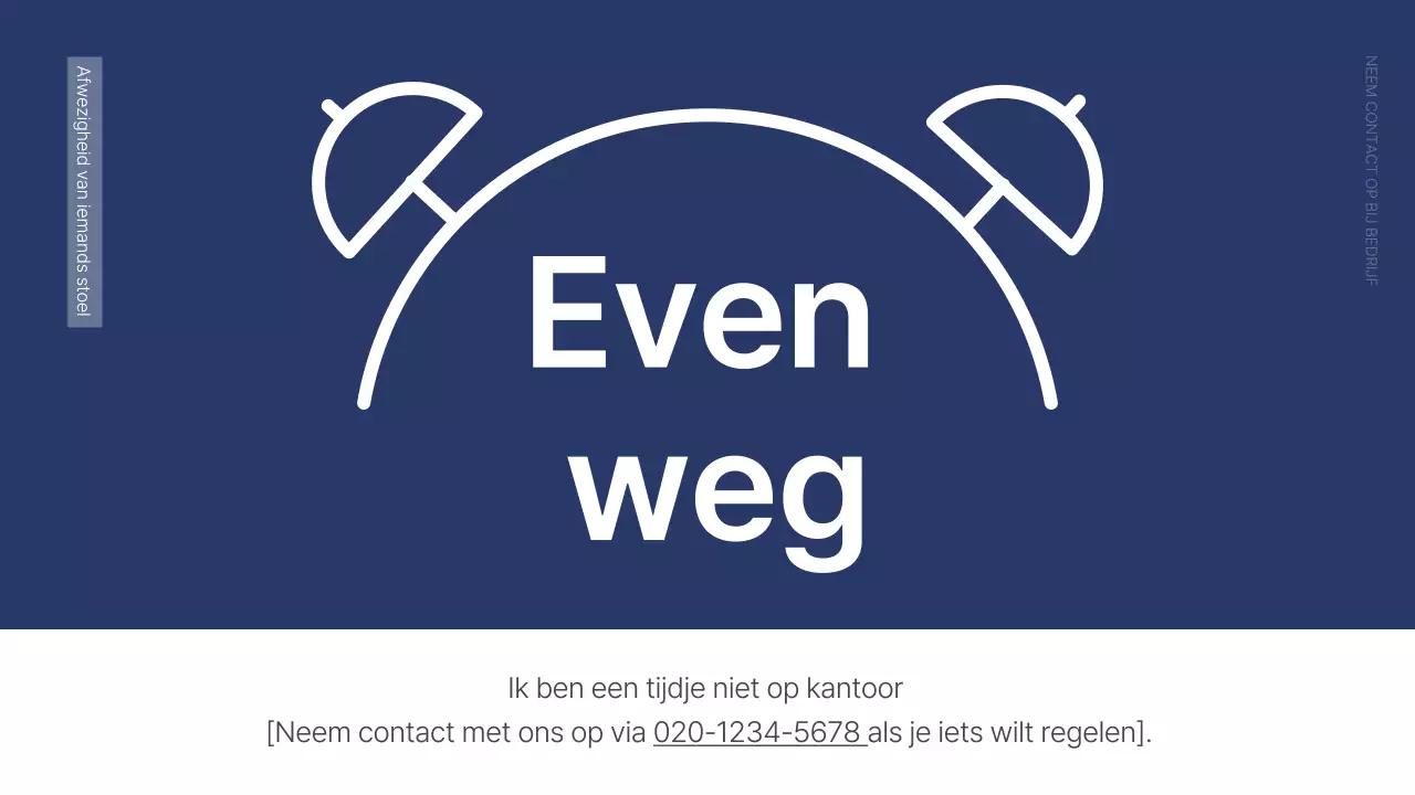 Basis kantoormededelingen in rood en blauw