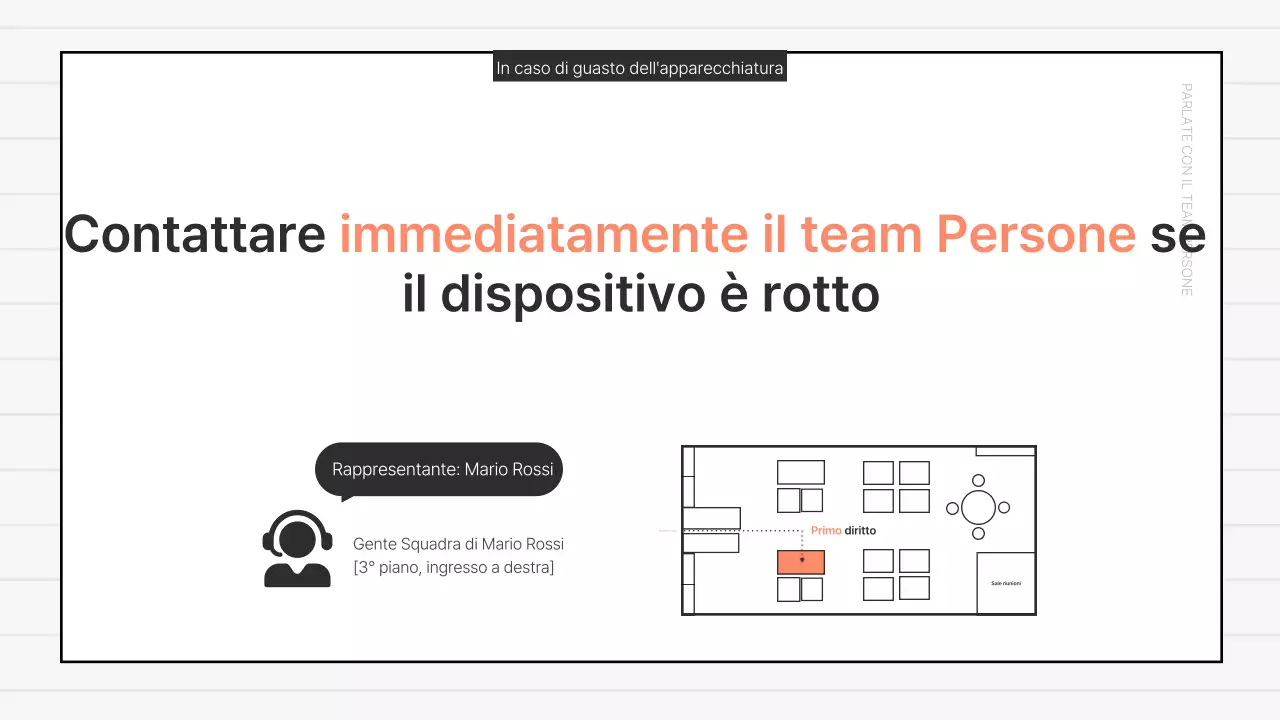 Annunci essenziali per l'ufficio in rosso e blu