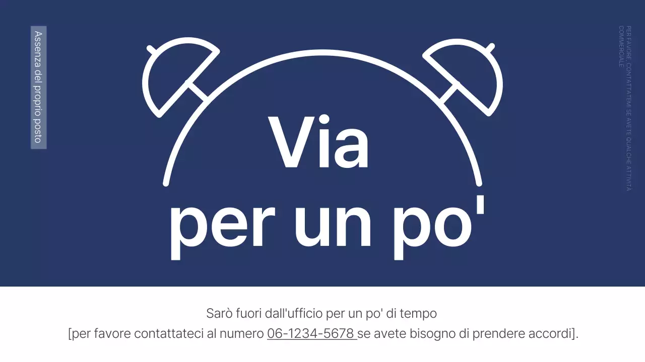 Annunci essenziali per l'ufficio in rosso e blu