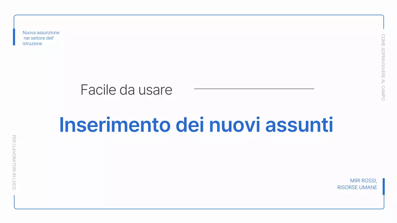 Materiali semplici per l'onboarding dei colletti blu e bianchi