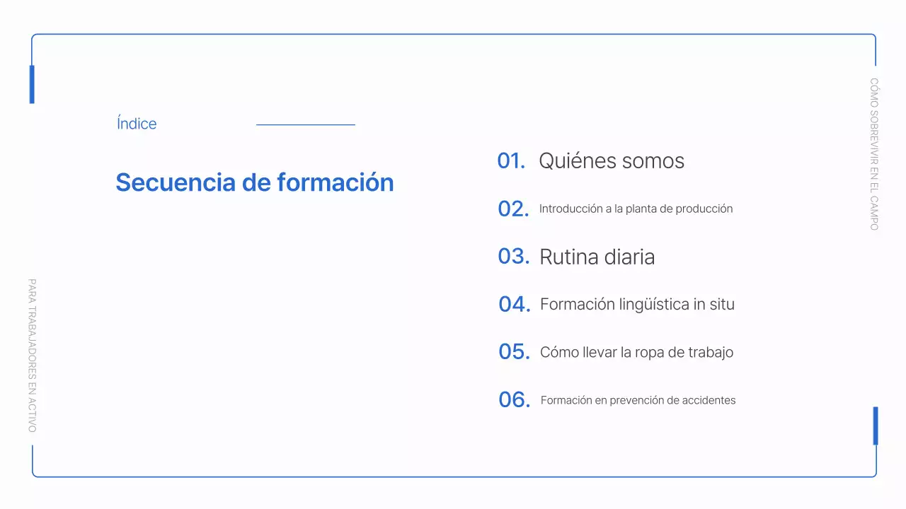 Materiales sencillos de incorporación en azul y blanco