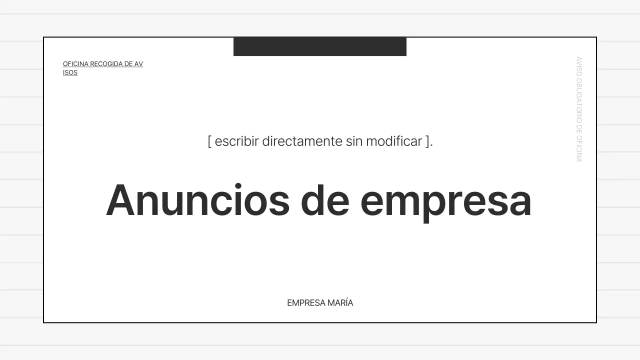 Anuncios básicos de oficina en rojo y azul