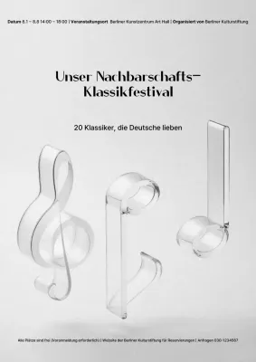 Ein einfacher Konzertführer in Grau und Schwarz