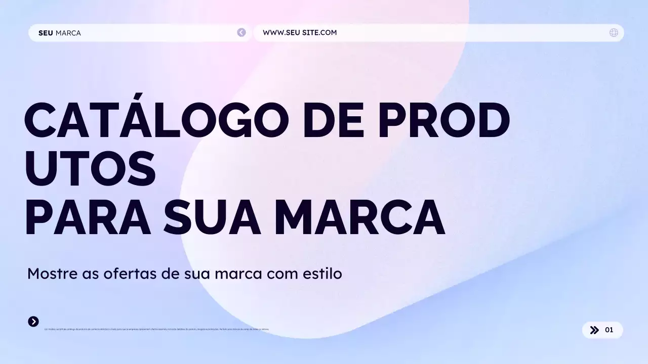 Catálogo de produtos para a sua marca