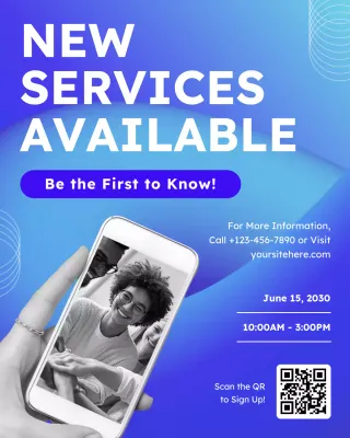 Blue Modern Gradient Tech and Science Service Updates News Instagram Post