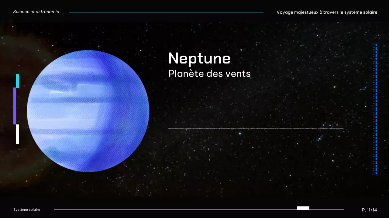 Planètes du système solaire modernes, noires et bleues, matériel de cours