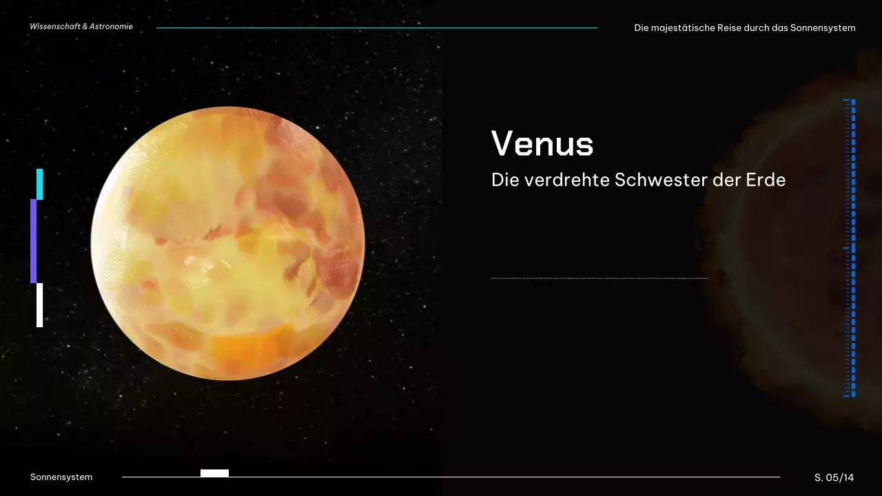Schwarz und Blau Moderne Planeten des Sonnensystems Vortragsmaterial
