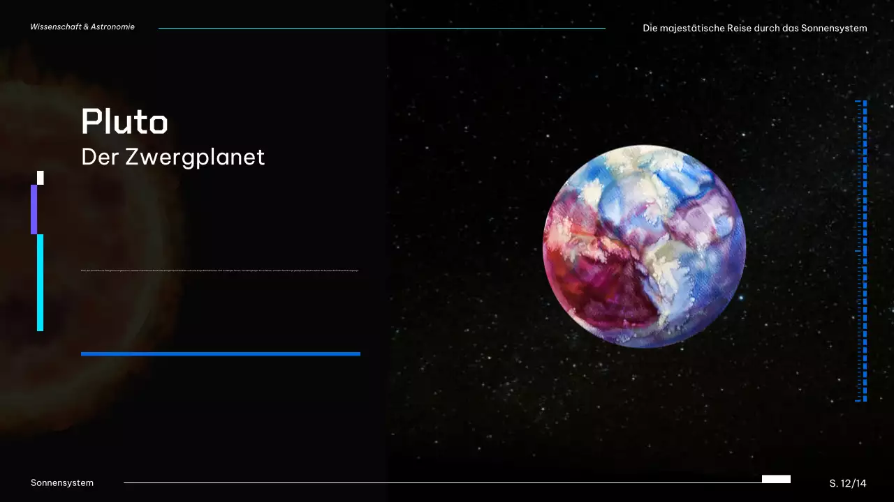 Schwarz und Blau Moderne Planeten des Sonnensystems Vortragsmaterial