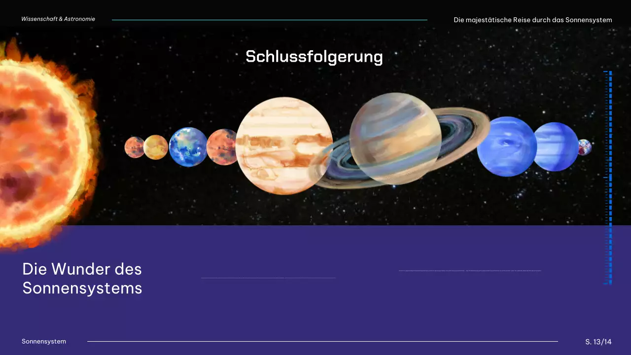 Schwarz und Blau Moderne Planeten des Sonnensystems Vortragsmaterial