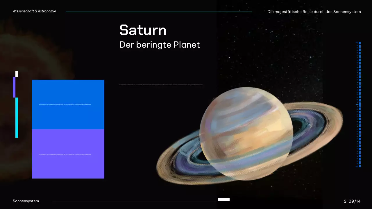 Schwarz und Blau Moderne Planeten des Sonnensystems Vortragsmaterial