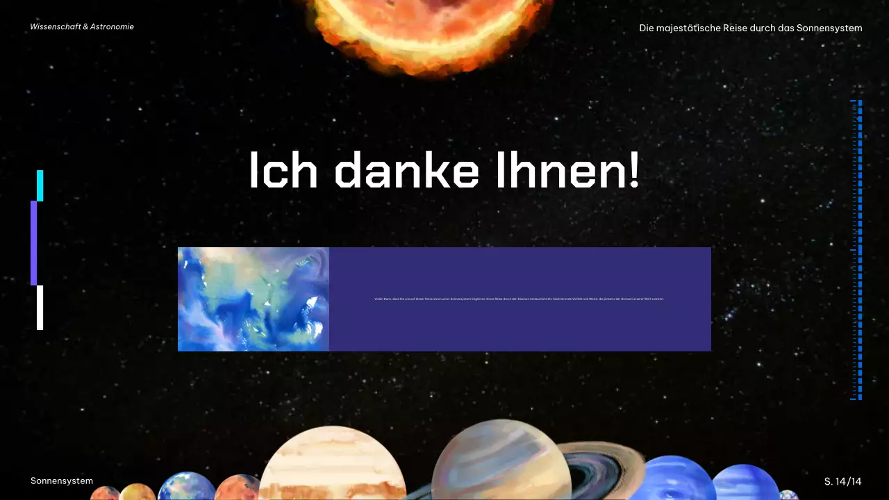 Schwarz und Blau Moderne Planeten des Sonnensystems Vortragsmaterial