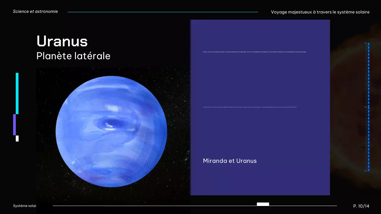 Planètes du système solaire modernes, noires et bleues, matériel de cours