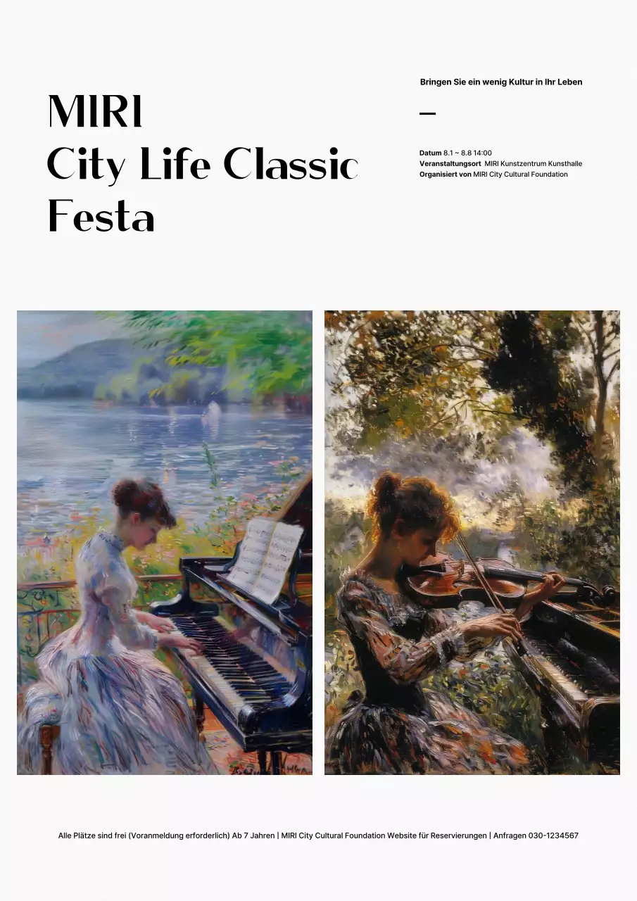 Ein einfacher Konzertführer in Weiß und Schwarz