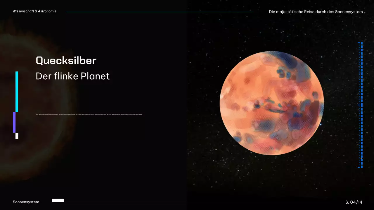 Schwarz und Blau Moderne Planeten des Sonnensystems Vortragsmaterial