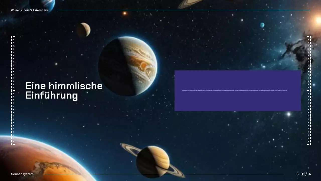 Schwarz und Blau Moderne Planeten des Sonnensystems Vortragsmaterial