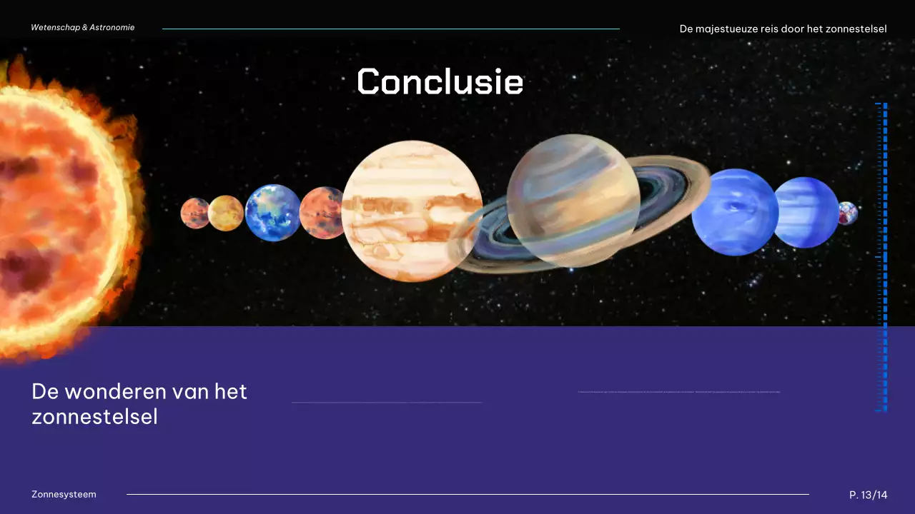 Zwart En Blauw Modern Zonnestelsel Planeten Lesmateriaal