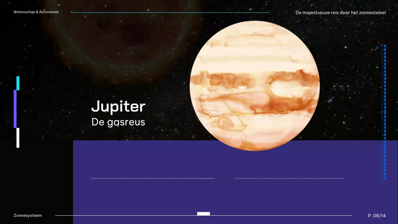 Zwart En Blauw Modern Zonnestelsel Planeten Lesmateriaal