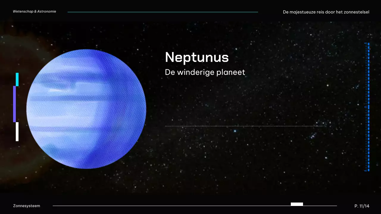 Zwart En Blauw Modern Zonnestelsel Planeten Lesmateriaal