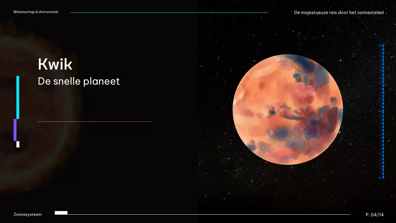 Zwart En Blauw Modern Zonnestelsel Planeten Lesmateriaal