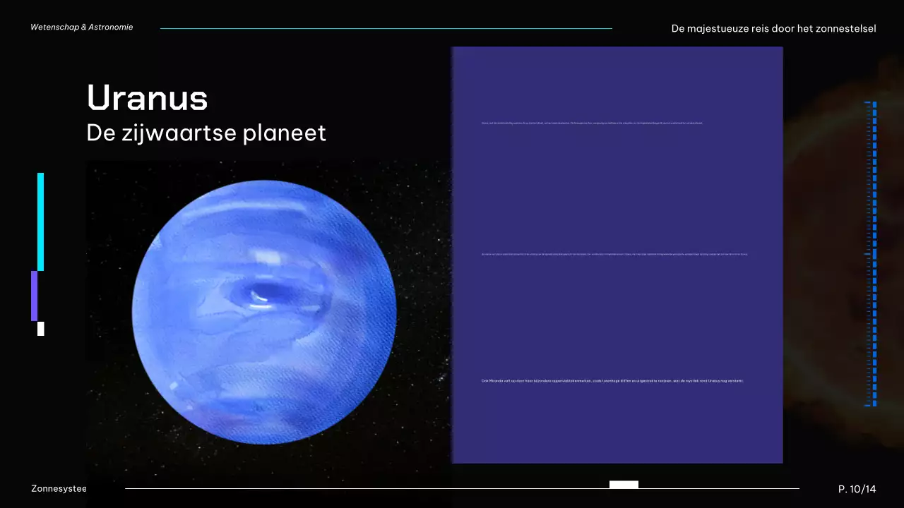 Zwart En Blauw Modern Zonnestelsel Planeten Lesmateriaal