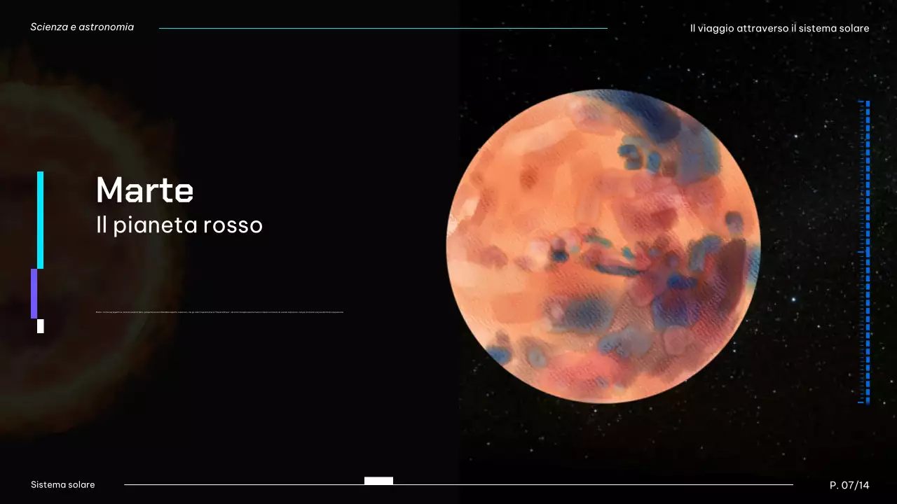 Nero e blu I pianeti del sistema solare moderno Materiale per le lezioni