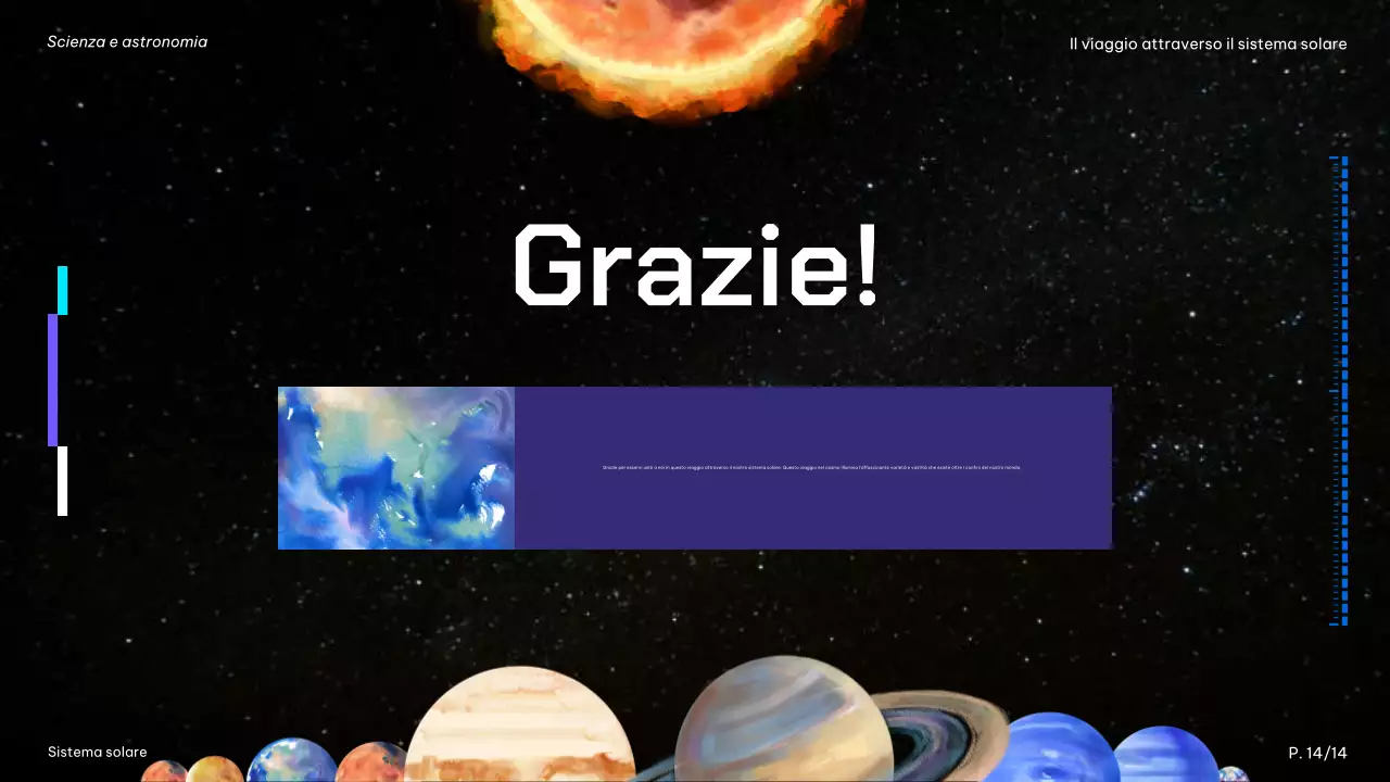 Nero e blu I pianeti del sistema solare moderno Materiale per le lezioni