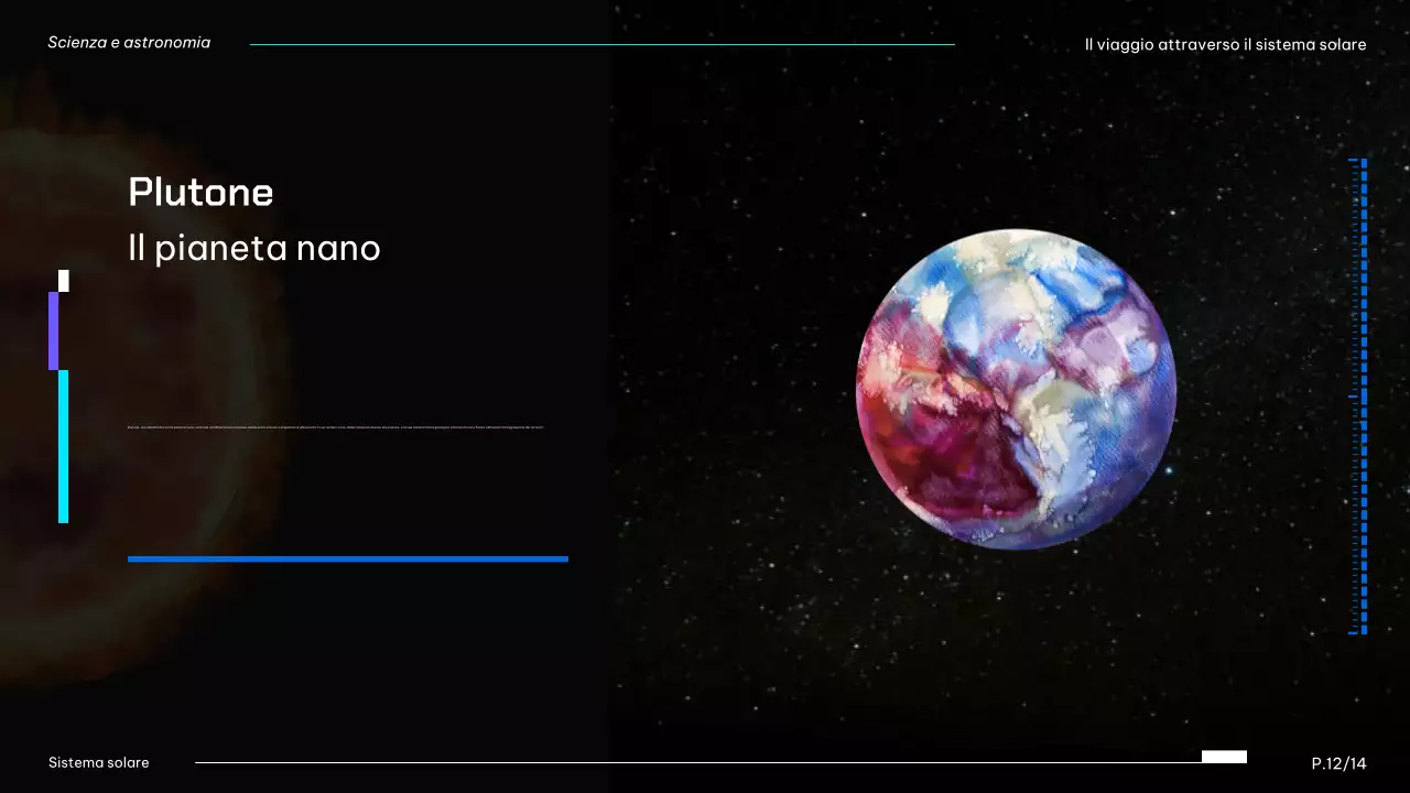 Nero e blu I pianeti del sistema solare moderno Materiale per le lezioni